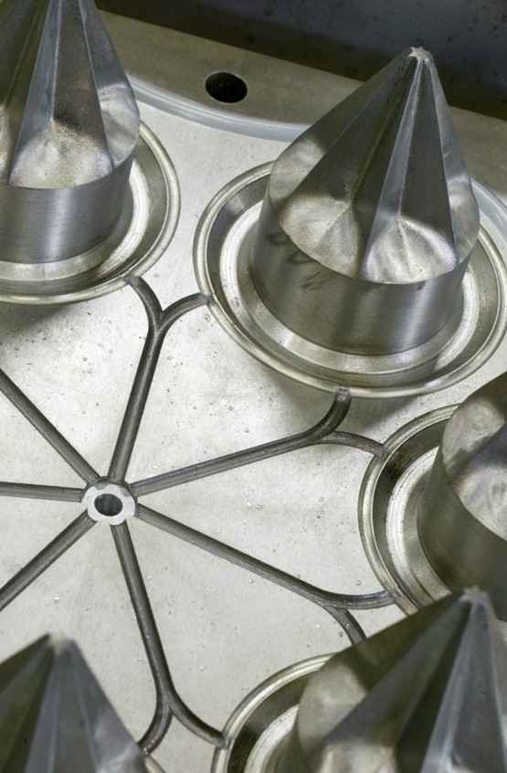 Injection mould for EPDM material.